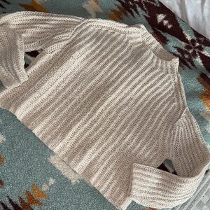 Industry Wool Blend women’s large knit Cozy Cream Knit Sweater
